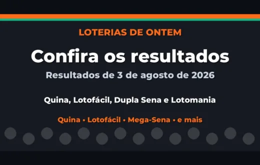 Confira o Resultado da Quina, Lotofácil de ontem e outras loterias