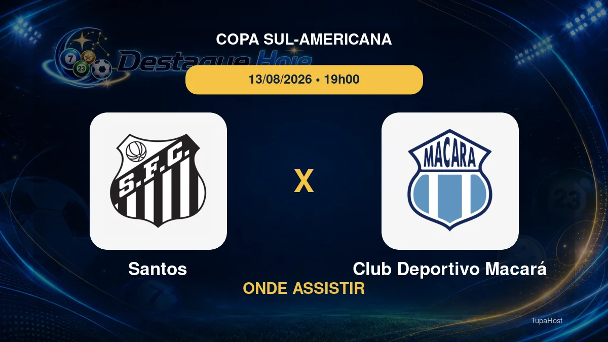 Santos x Club Deportivo Macará onde assistir