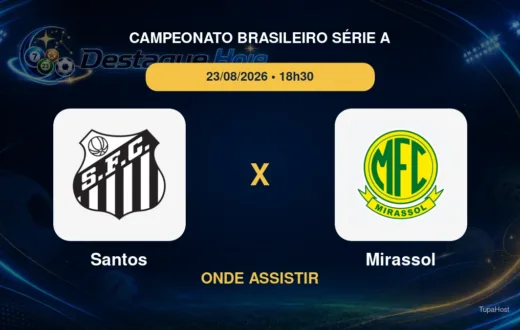 Santos x Mirassol onde assistir
