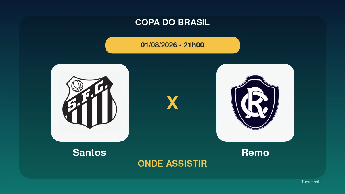 Santos x Remo onde assistir
