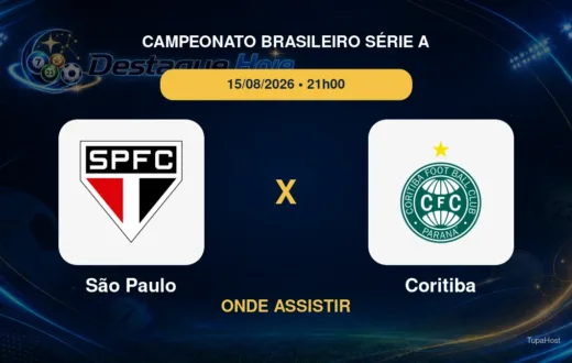 São Paulo x Coritiba onde assistir