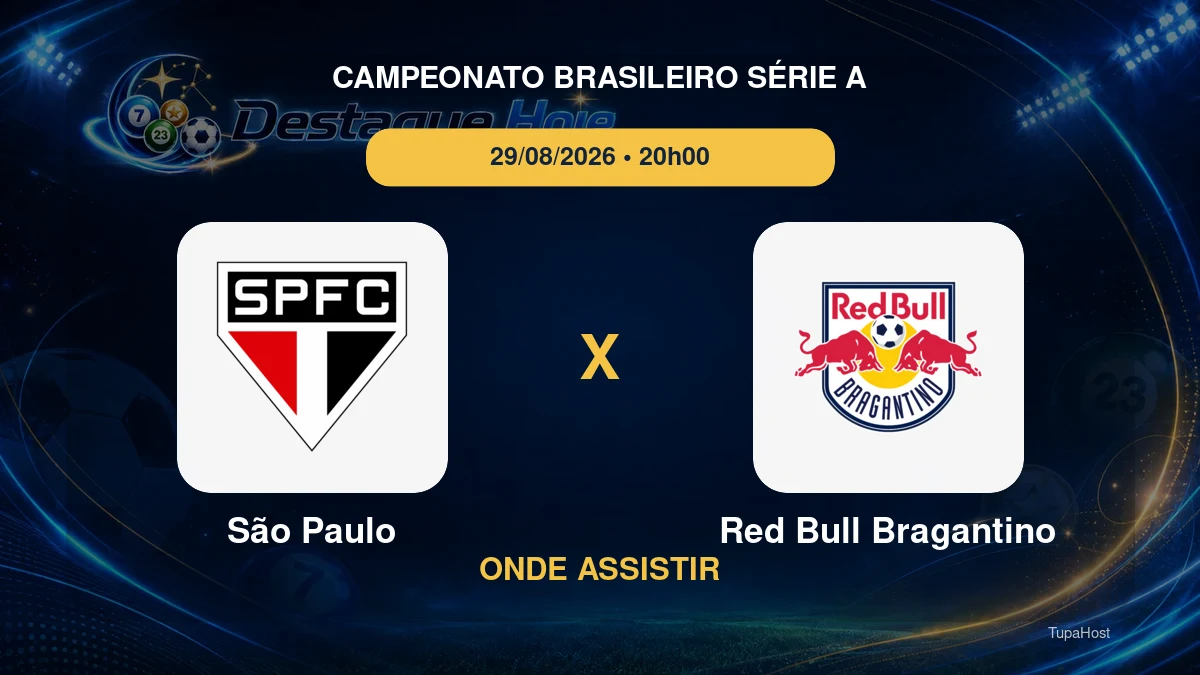 São Paulo x Red Bull Bragantino onde assistir