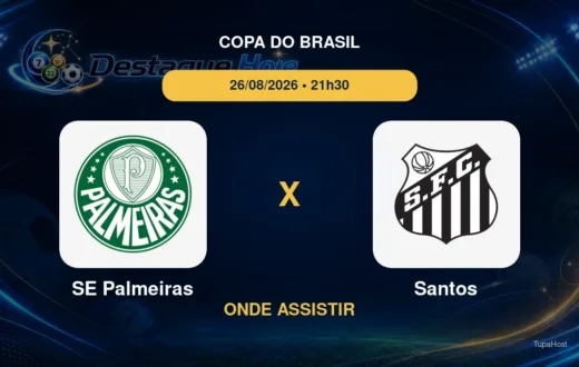SE Palmeiras x Santos onde assistir