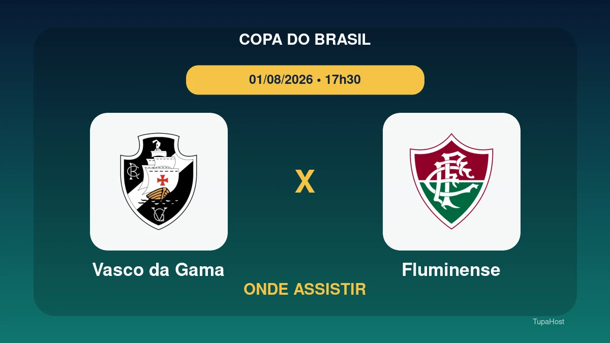 Vasco da Gama x Fluminense onde assistir