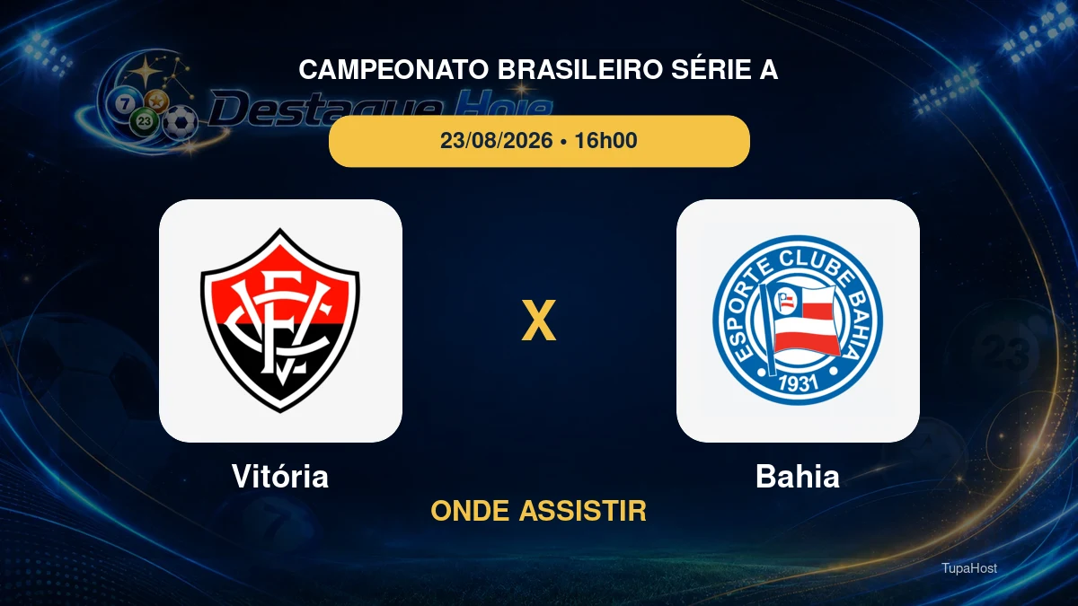 Vitória x Bahia onde assistir