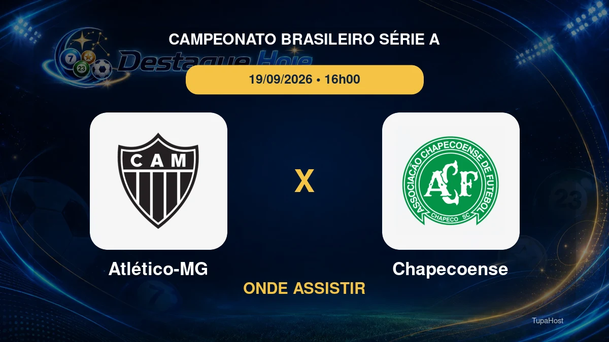 Atlético-MG x Chapecoense onde assistir