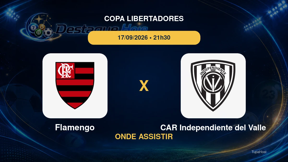 Flamengo x CAR Independiente del Valle onde assistir