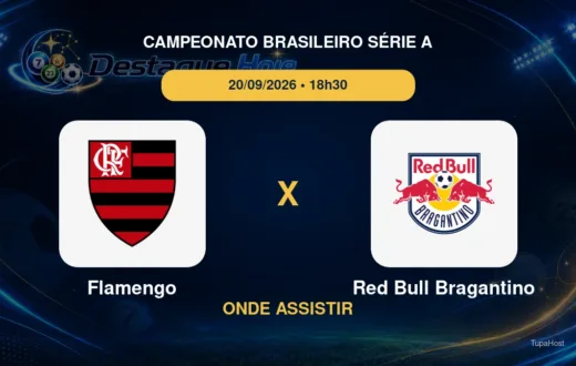 Flamengo x Red Bull Bragantino onde assistir