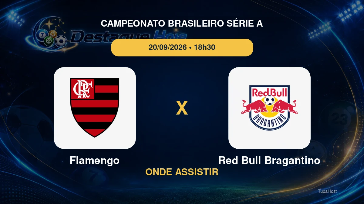 Flamengo x Red Bull Bragantino onde assistir