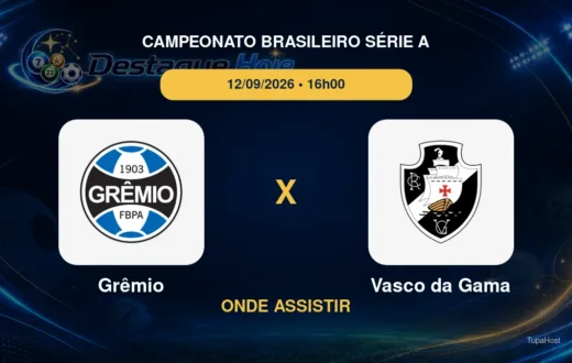 Grêmio x Vasco da Gama onde assistir