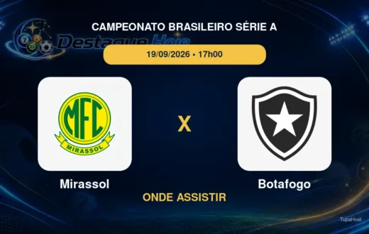 Mirassol x Botafogo onde assistir