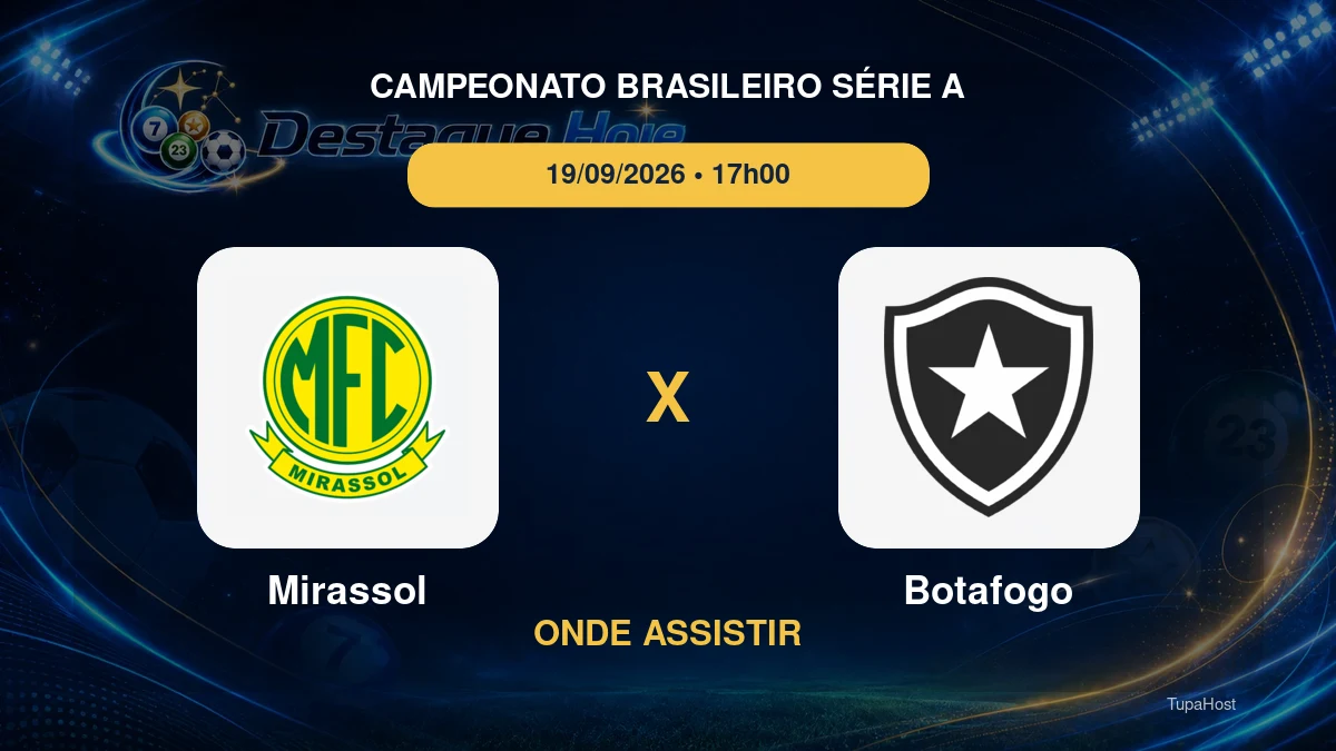 Mirassol x Botafogo onde assistir