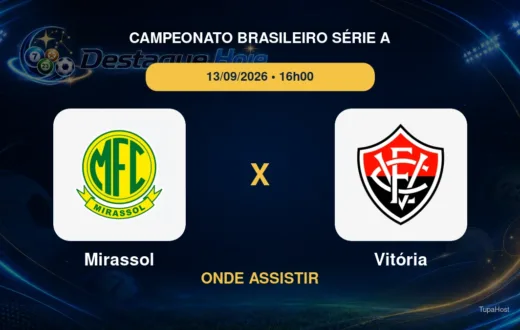Mirassol x Vitória onde assistir