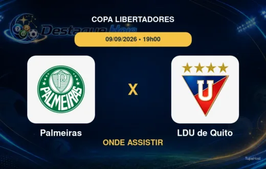 Palmeiras x LDU de Quito onde assistir