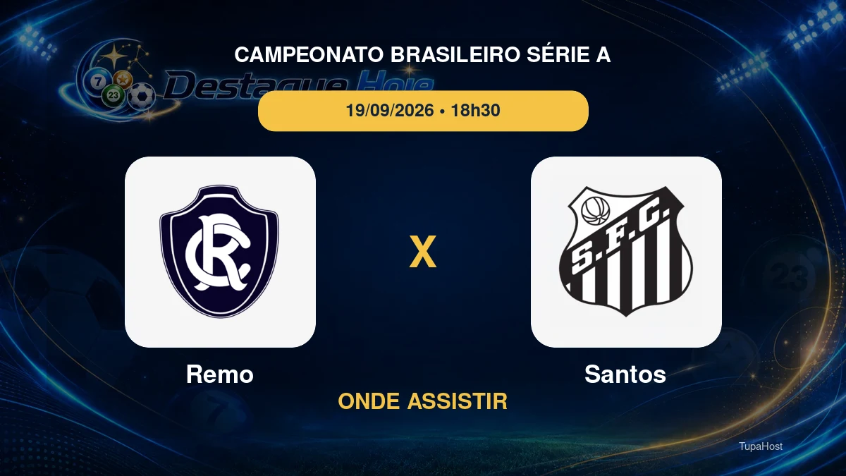 Remo x Santos onde assistir
