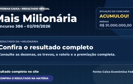 Resultado da Mais Milionária de hoje, concurso 386