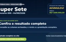 Resultado da Super Sete de hoje, concurso 895