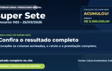 Resultado da Super Sete de hoje, concurso 903