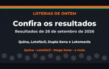 Confira o Resultado da Quina, Lotofácil de ontem e outras loterias