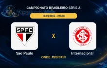 São Paulo x Internacional onde assistir