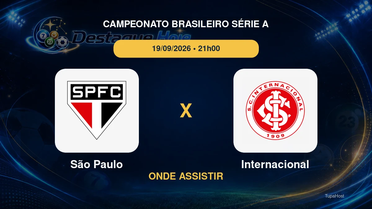 São Paulo x Internacional onde assistir