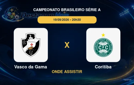 Vasco da Gama x Coritiba onde assistir