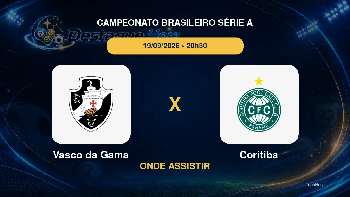 Vasco da Gama x Coritiba onde assistir