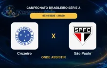 Cruzeiro x São Paulo onde assistir