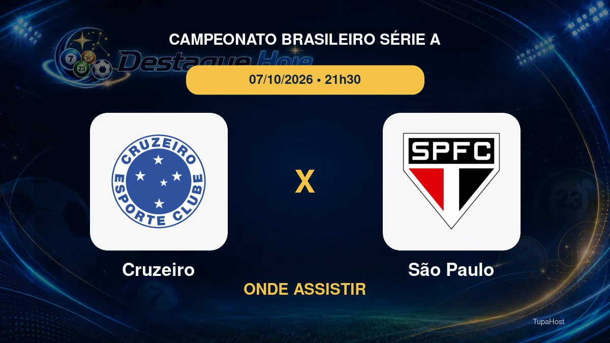 Cruzeiro x São Paulo onde assistir