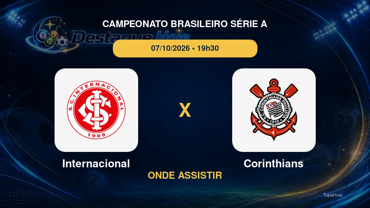 Internacional x Corinthians onde assistir