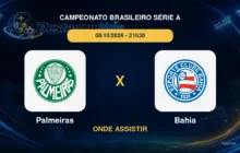 Palmeiras x Bahia onde assistir