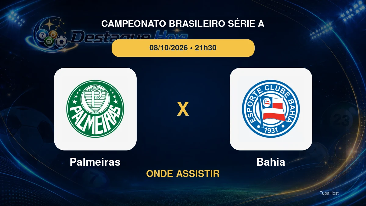 Palmeiras x Bahia onde assistir