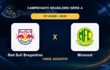 Red Bull Bragantino x Mirassol onde assistir