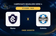 Remo x Grêmio onde assistir