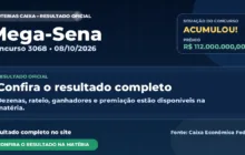 Resultado da Mega-Sena de hoje, concurso 3068