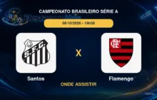 Santos x Flamengo onde assistir